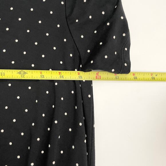 Fighting Eel Hawaii Womens Short Sleeve Mini Dress M Black White Polka Dot - Picture 4 of 11